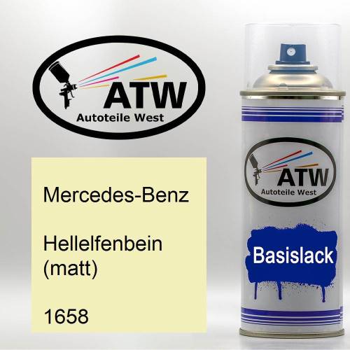 Mercedes-Benz, Hellelfenbein (matt), 1658: 400ml Sprühdose, von ATW Autoteile West.